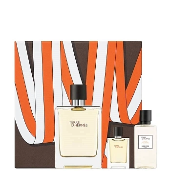Terre d'Hermès набор: т.вода 100 мл + т.вода 15 мл + гель д/душа 40 мл
