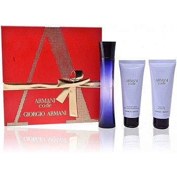 Armani Code pour Femme набор: парф. вода 75 мл + лосьон д/тела 75 мл + гель д/душа 75 мл