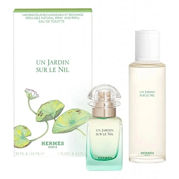 Hermès Un Jardin sur le Nil набор: т.вода 30 мл + т.вода 125 мл (сменный объем)