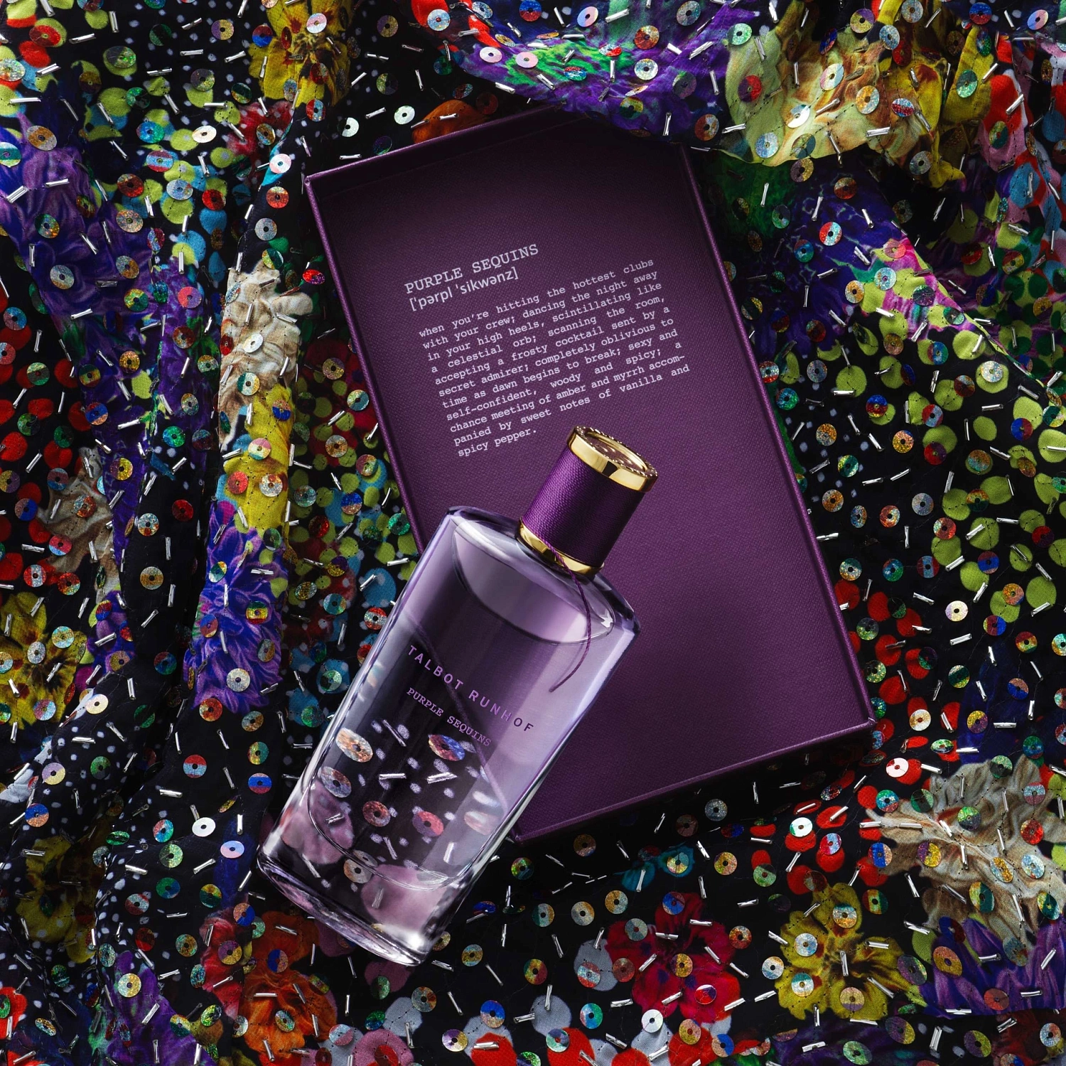 Talbot Runhof Purple Sequins