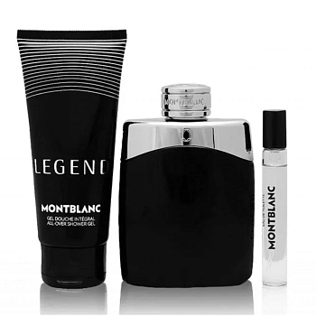 Montblanc Legend набор: т.вода 100 мл + т.вода 7 5 мл + гель д/душа 100 мл