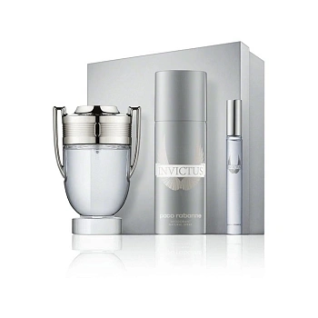 Paco Rabanne Invictus набор: т.вода 100 мл + дезодорант 150 мл + т.вода 10 мл (мини)