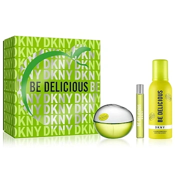 DKNY Be Delicious набор: парф. вода 100 мл + парф. вода 15 мл + мусс д/тела 150 мл