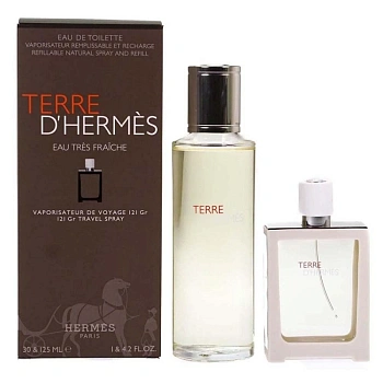 Terre d'Hermès Eau Tres Fraiche набор: т.вода 30 мл + т.вода 125 мл (сменный флакон)