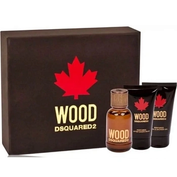 Dsquared2 Wood for Him набор: т.вода 50 мл + гель д/душа 50 мл + бальзам п/бритья 50 мл