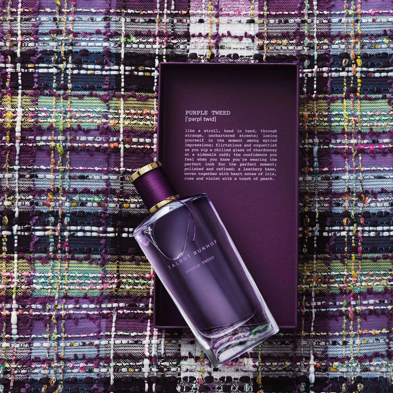 Talbot Runhof Purple Tweed
