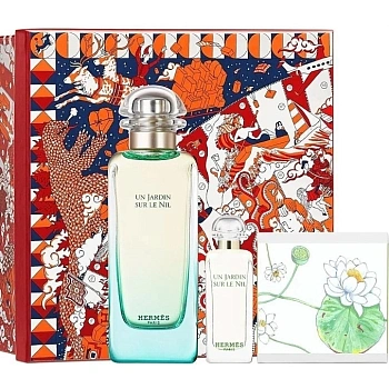 Hermès Un Jardin sur le Nil набор: т.вода 100 мл + т.вода 7 5 мл + мыло 50 г