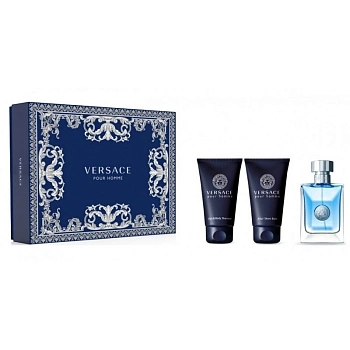 Versace pour Homme набор: т.вода 50 мл + бальзам п/бритья 50 мл + гель д/душа 50 мл